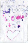 message interieur de claudia pour cacaouette