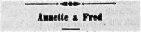 Annette a Fred