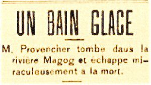 Provencher tombe a leau