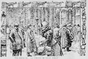 Scene de tempete de neige
