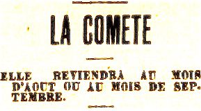 retour de la comete